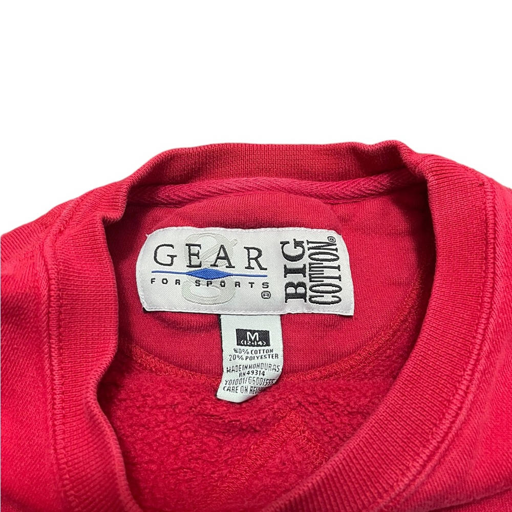 The University Of Kanas Crewneck Pullover Sweatshirt Red Y2K VTG Kids Medium - Picture 5 of 5